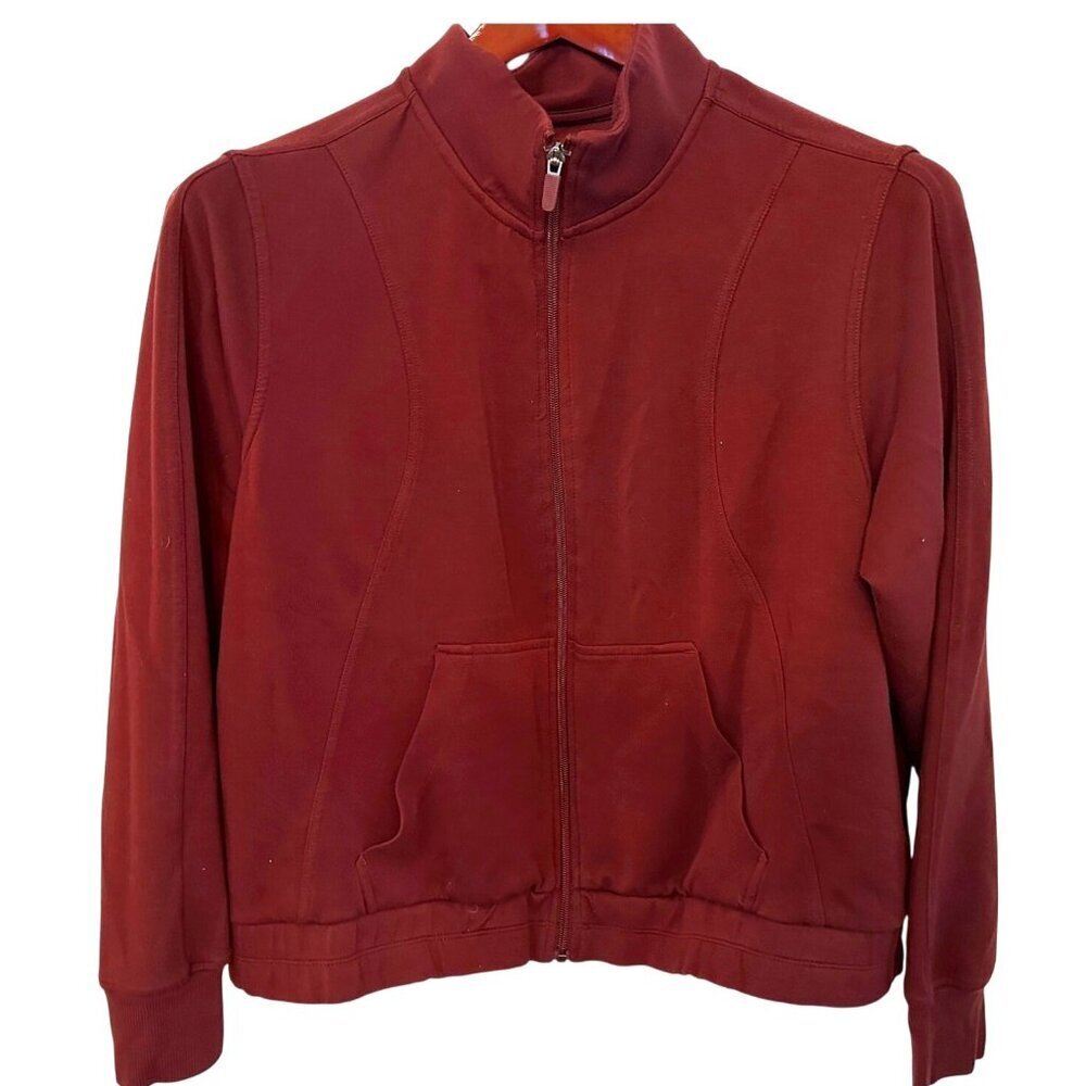 AVIA Burgundy Marron full zip light jacket